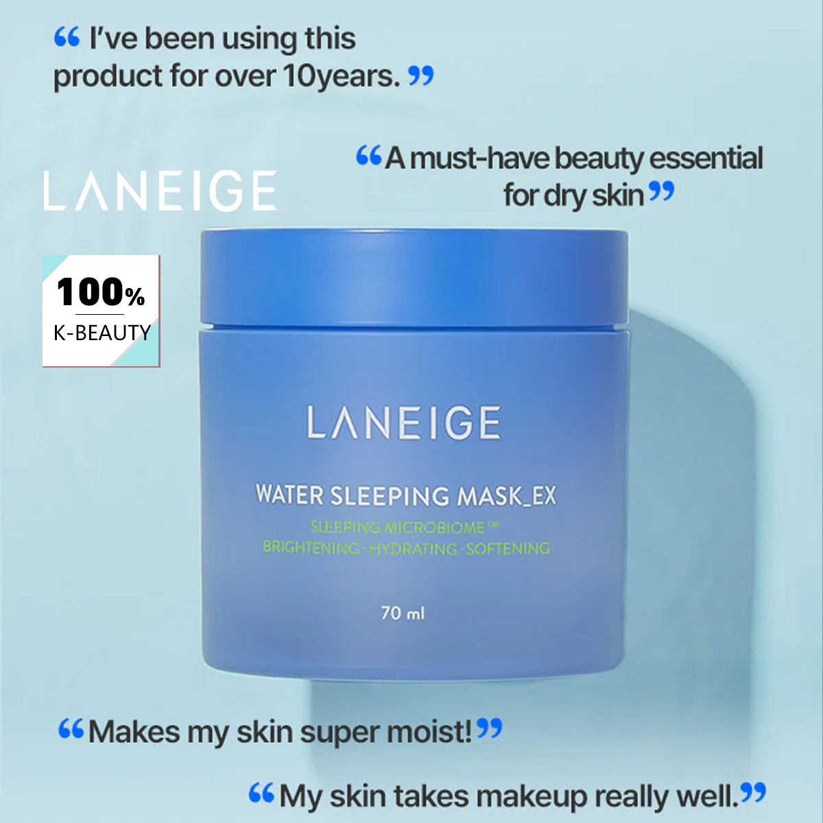 Luxury Skincare Korea - LANEIGE Water Sleeping Mask 70ml,Overnight Hydration,Deep